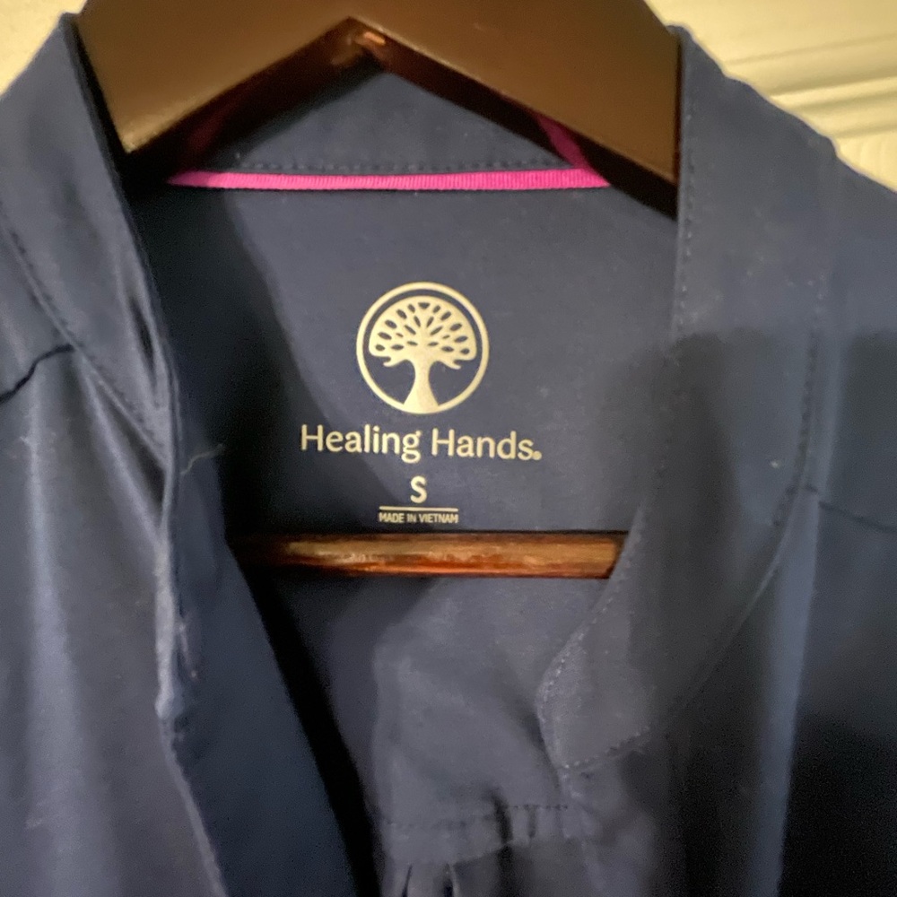 Healing Hands Navy Medical Scrub Top(S) and Jogger Bottom(SP)